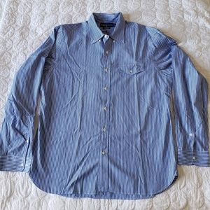 Ralph Lauren "Custom Fit" Blue And White Strip